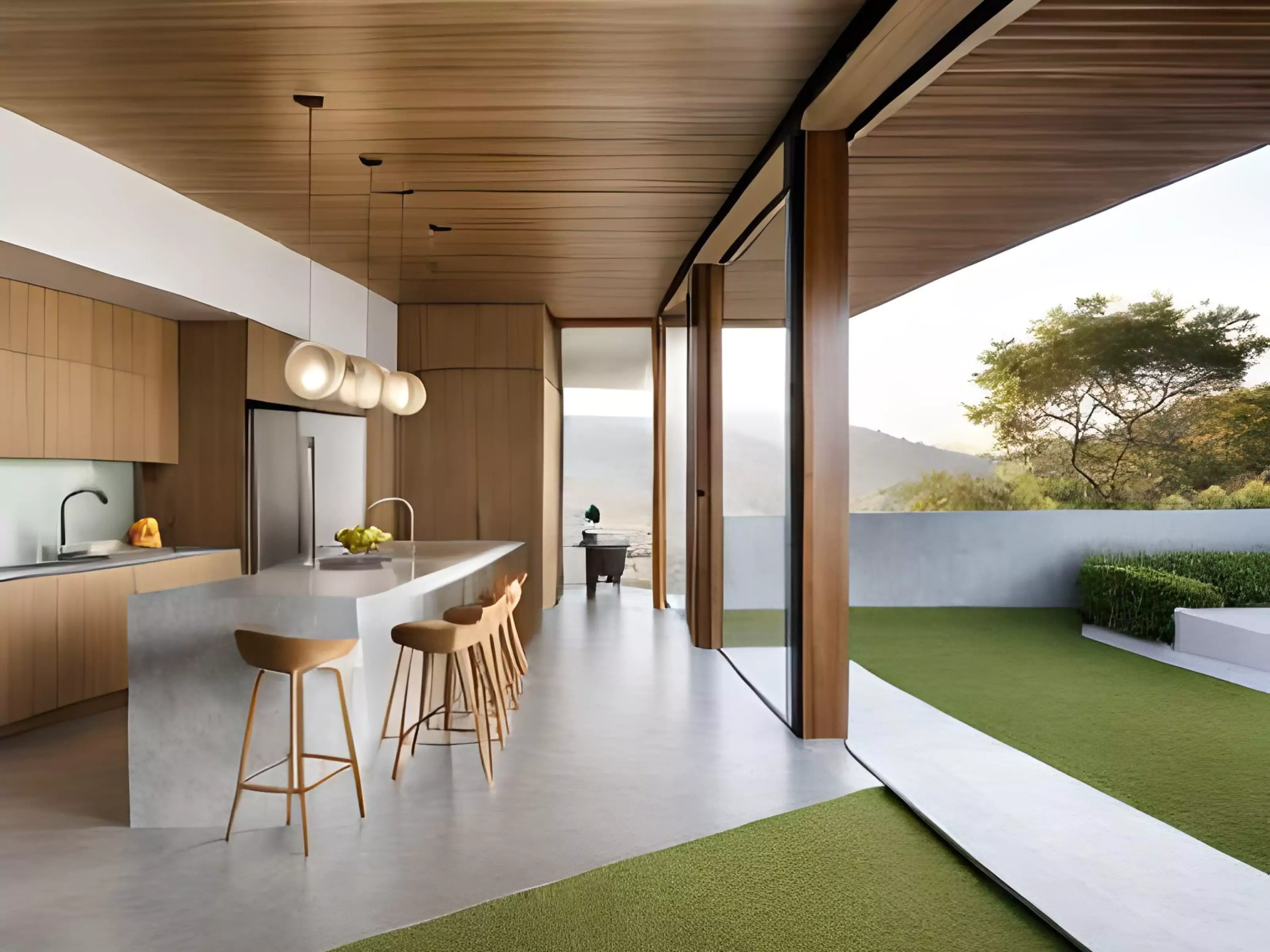 View of sustainably designed bungalow