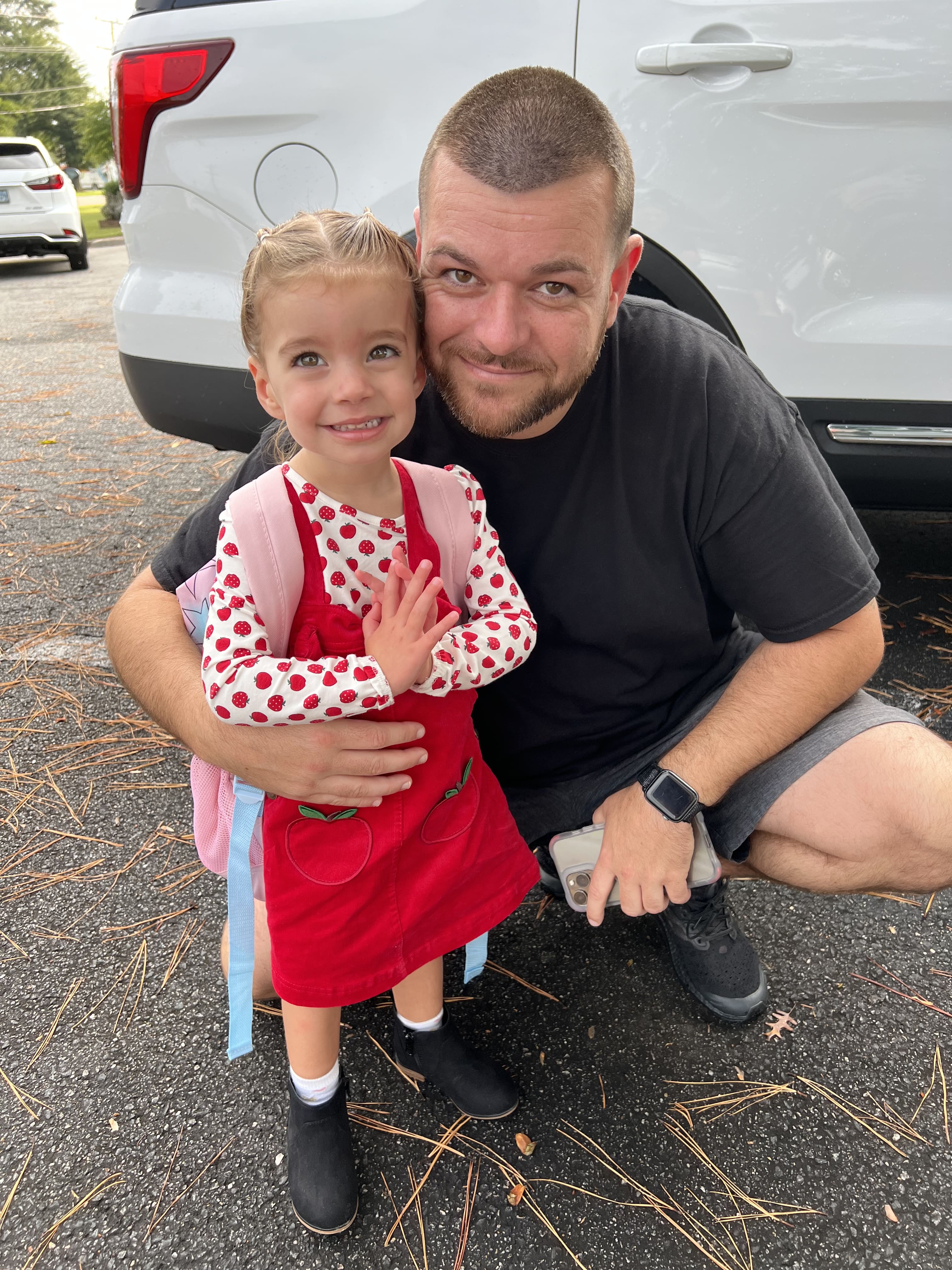 Matt Chiaverotti kissing son, Gus.