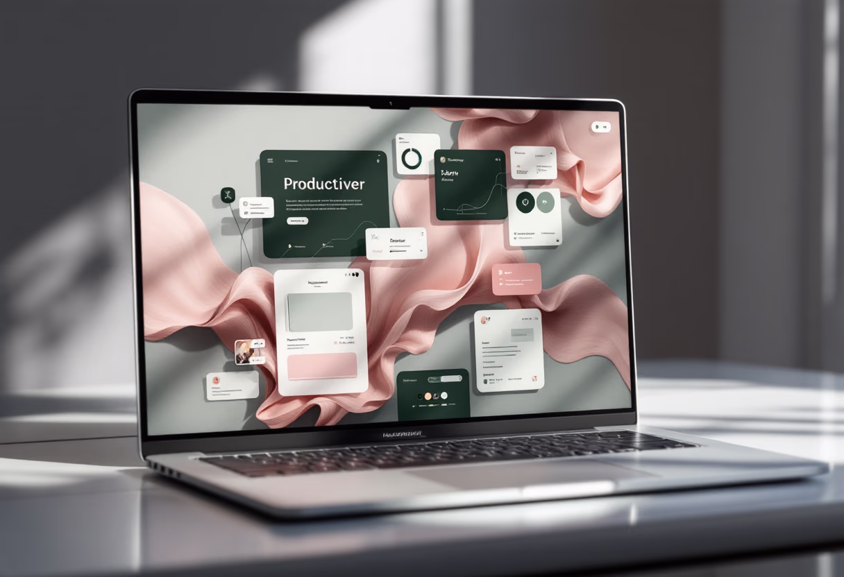 <subject>[interface] screenshot of the software interface (for a productivity tools business)</subject>
