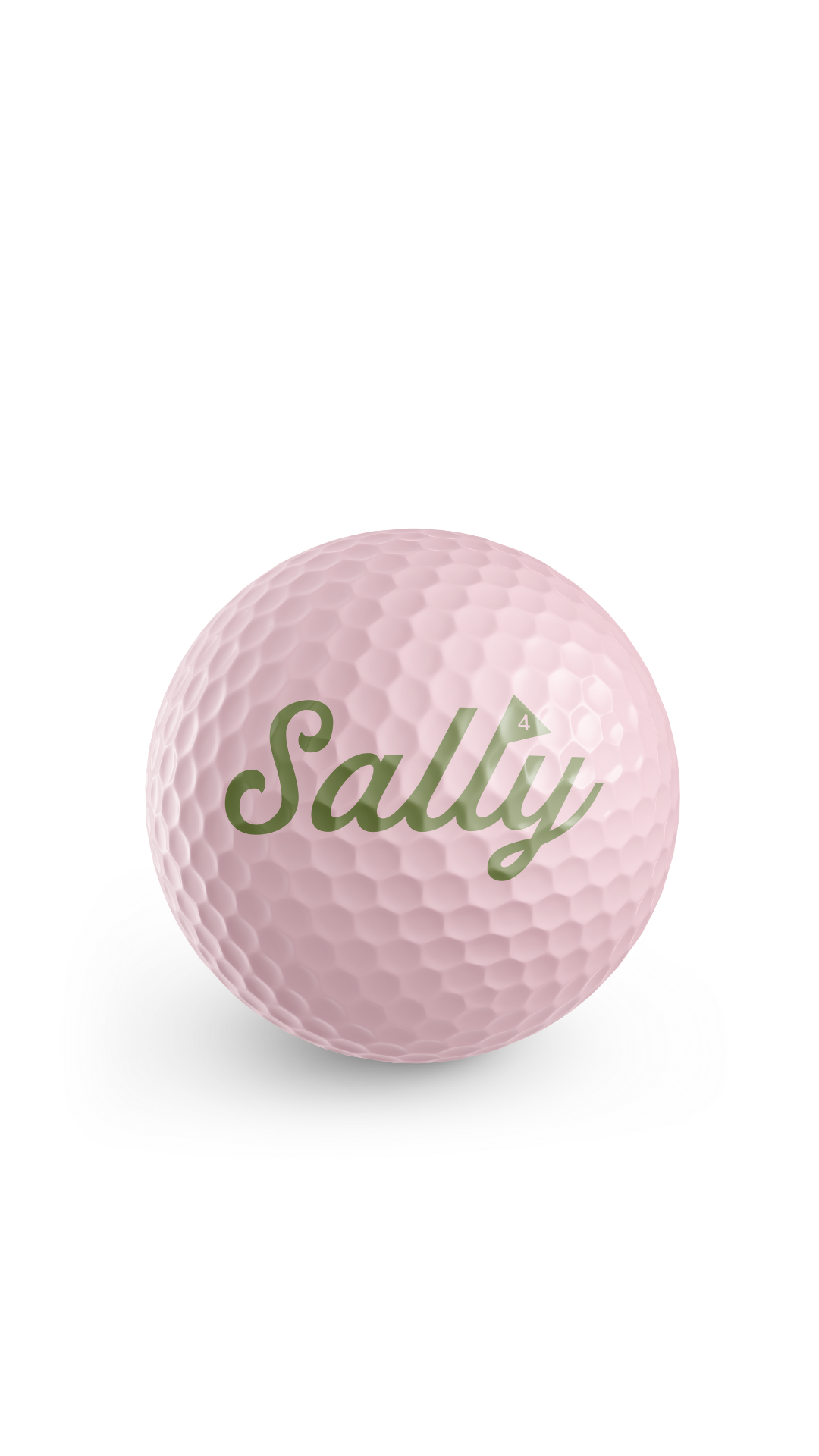 Pink Sally golf ball