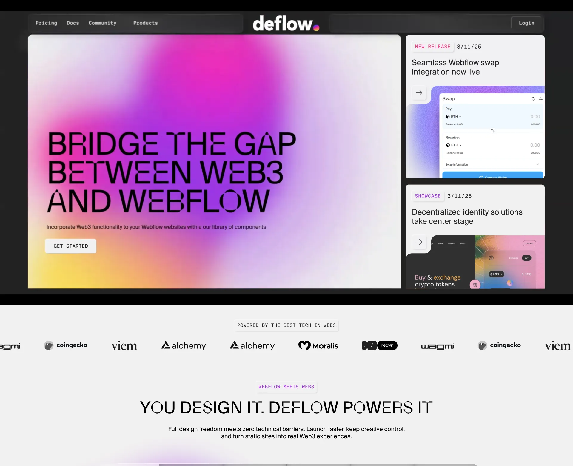 Deflow a Web3 Webflow project by Pancake