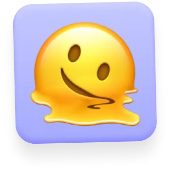 Melting emoji face