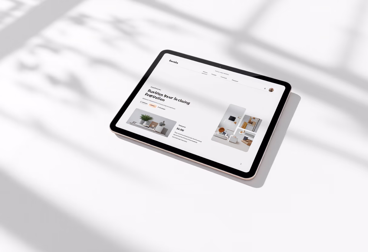 [digital project] image of branding project (showcasing digital work on a tablet)