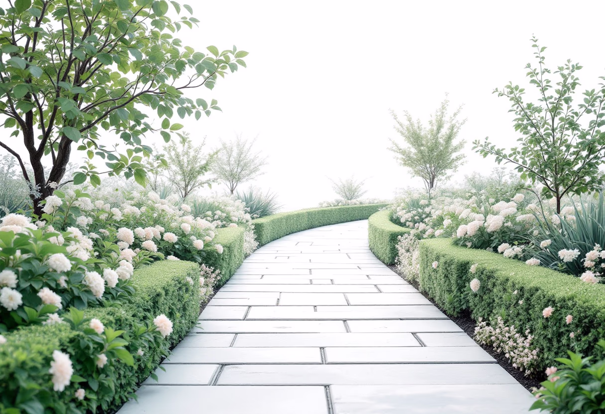 image of pathways in a garden park
