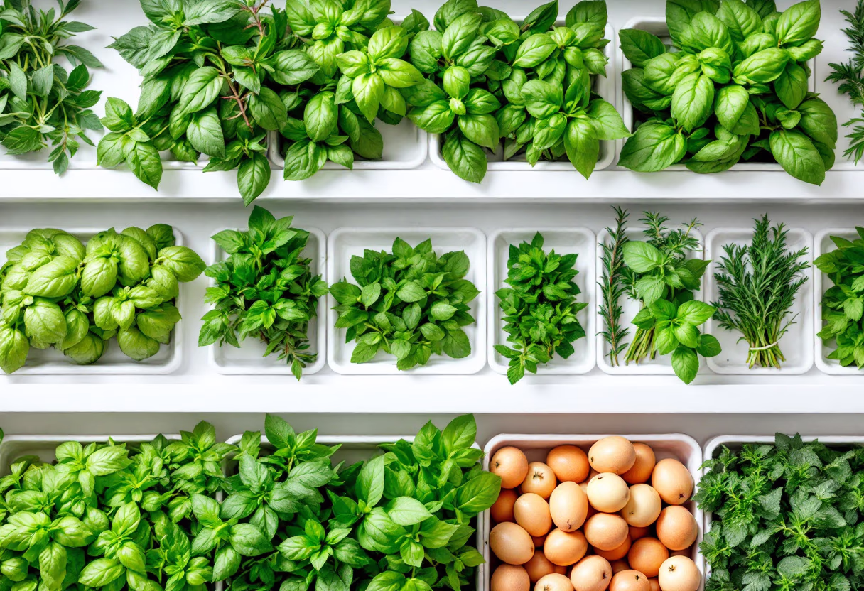 image of fresh produce display (for a grocery store).