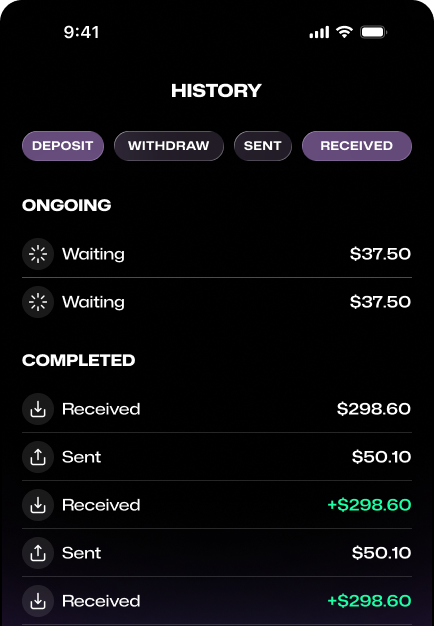 Send & Receive Money