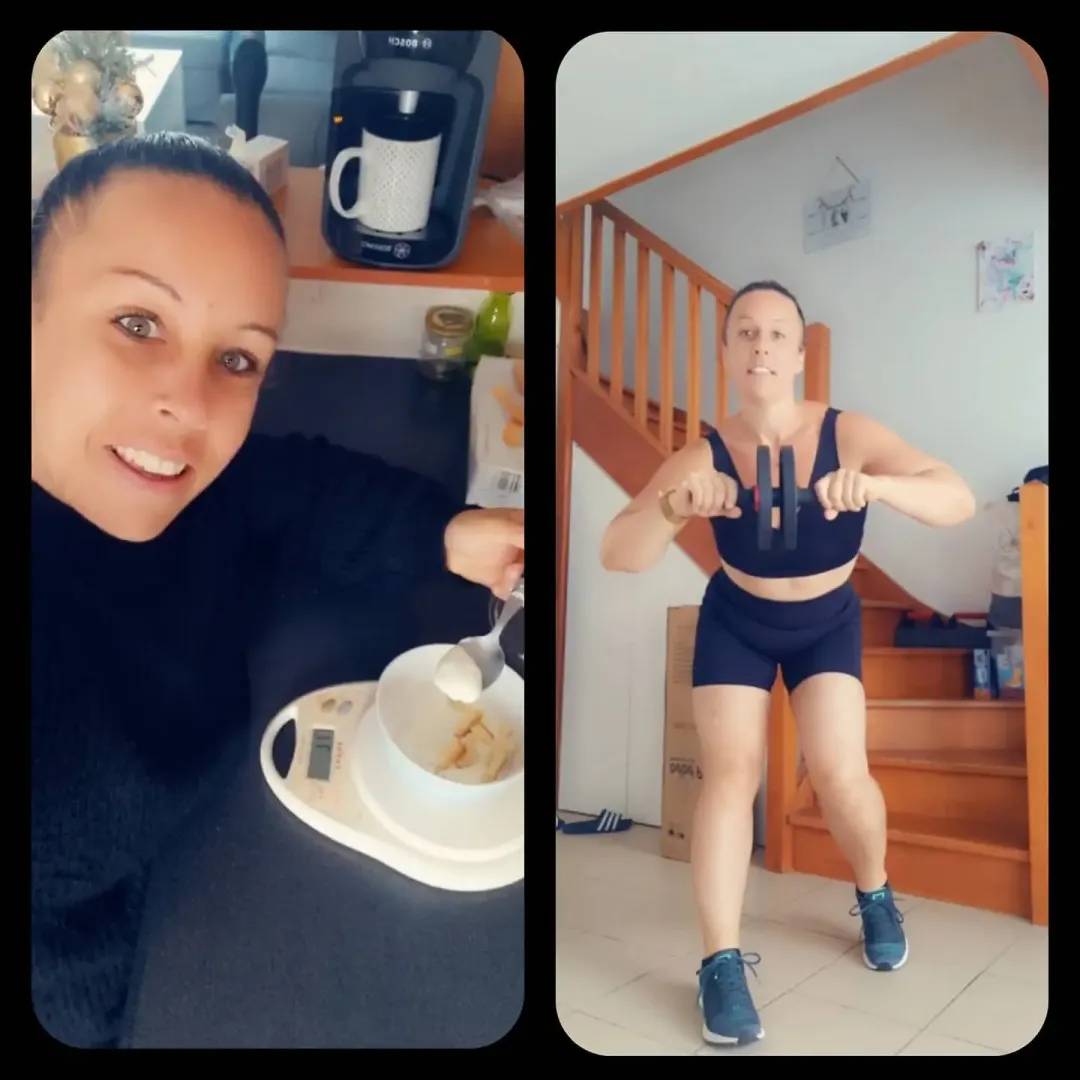 Audrey a bien compris qu'elle doit à la fois maitriser son alimentation et faire du sport pour éviter le relâchement cutané