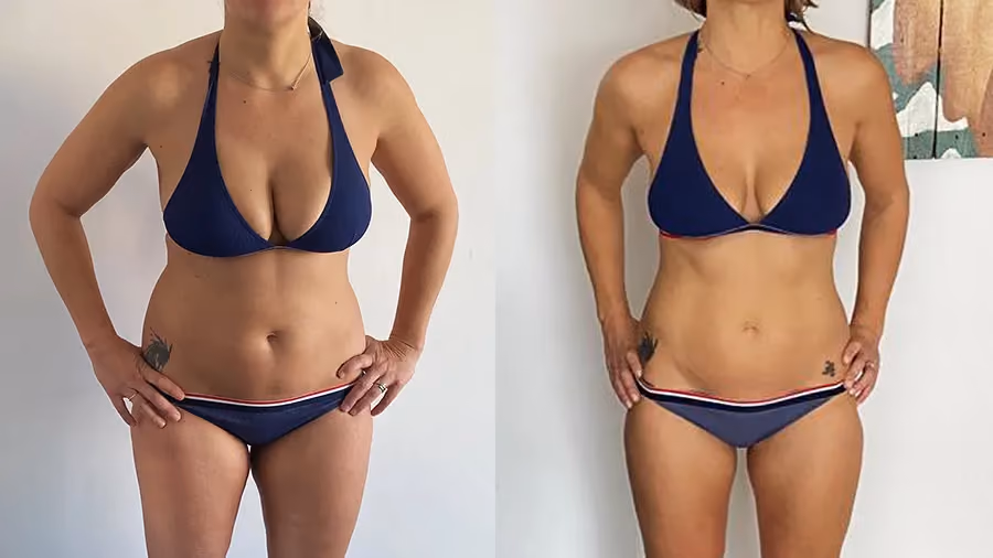 Photos avant-après de la perte de poids d'une femme de 39 ans