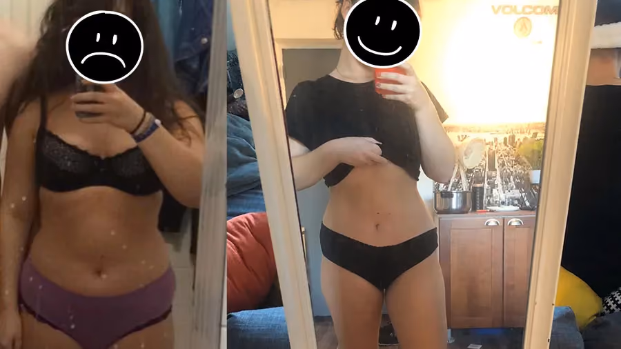 Changement corporel d'une femme de 30 ans
