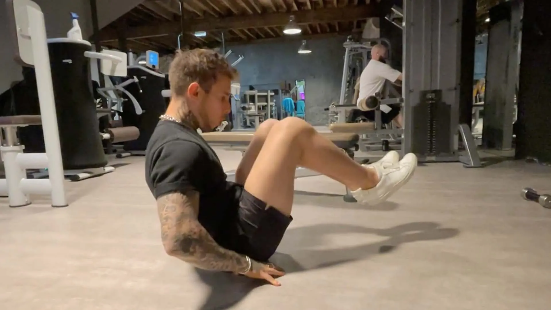 Knee tuck crunch.