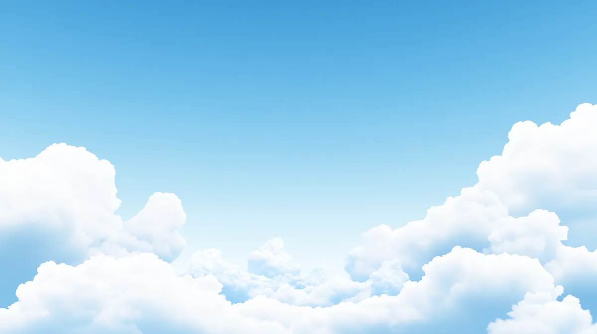Background image of blue sky and clouds surrounding it