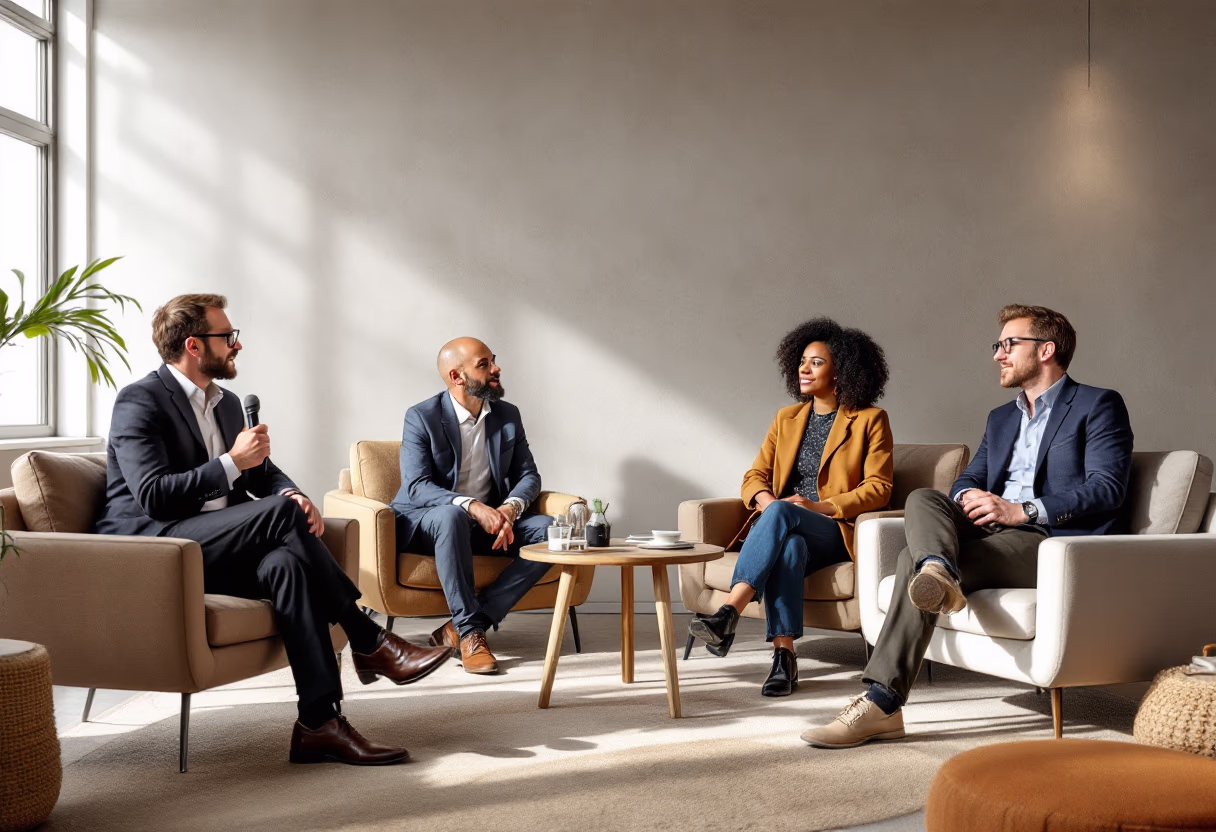 image of expert panel discussing blockchain