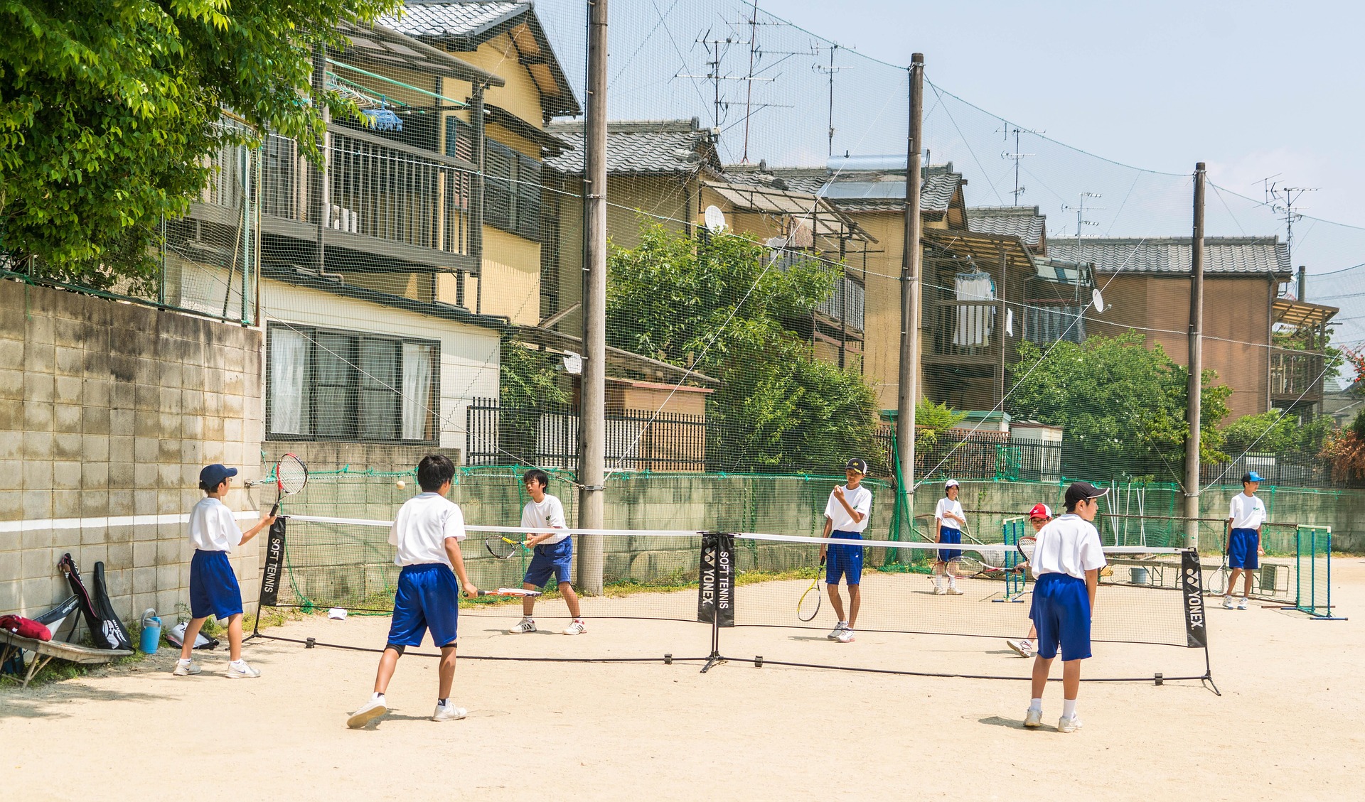Teens in Japan playing sports
