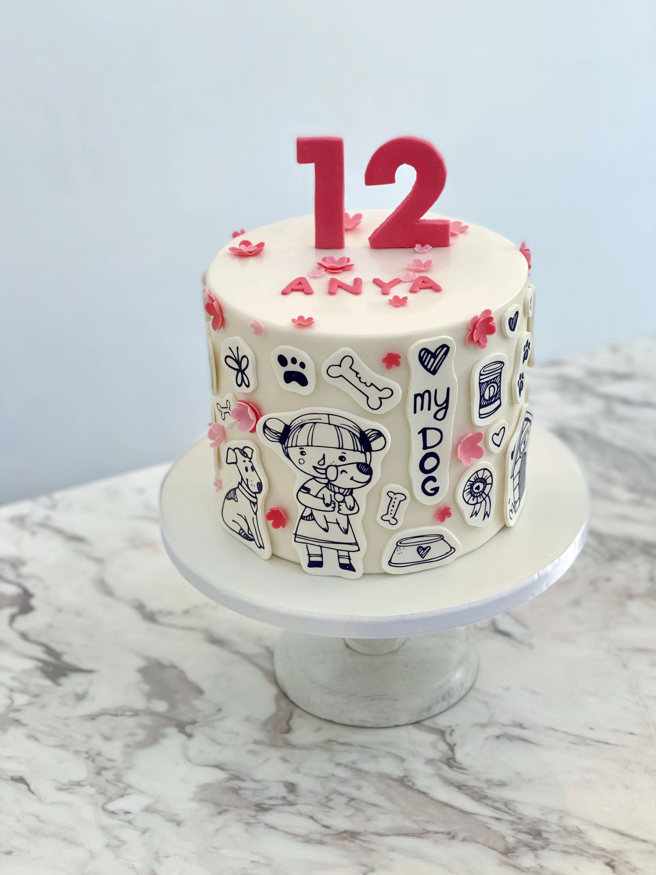 cute birthday cake for a girl in limassol, cyprus