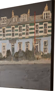 Painting of houses.