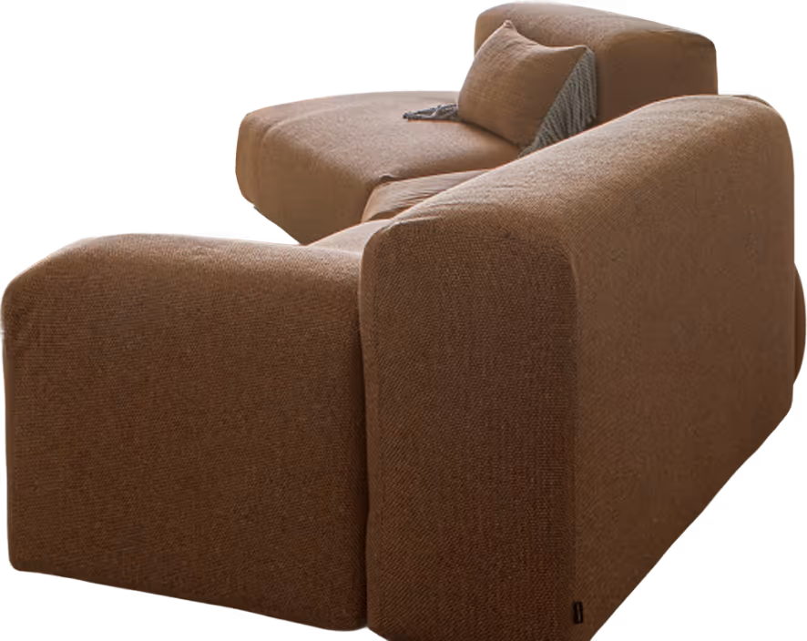 Brown couch.