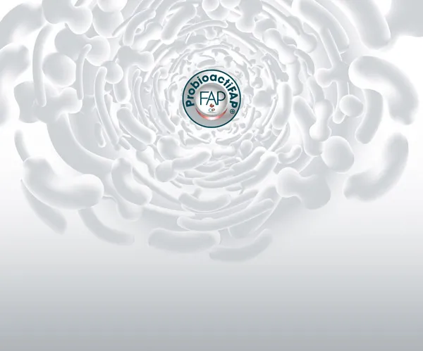 Vue microbiote intestinal logo rond ProbioactifAP FAP.