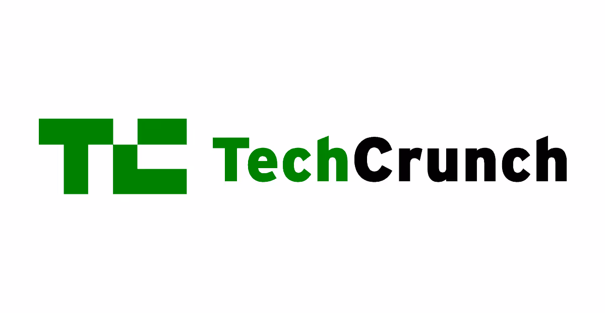 TechCrunch logo in green and black.