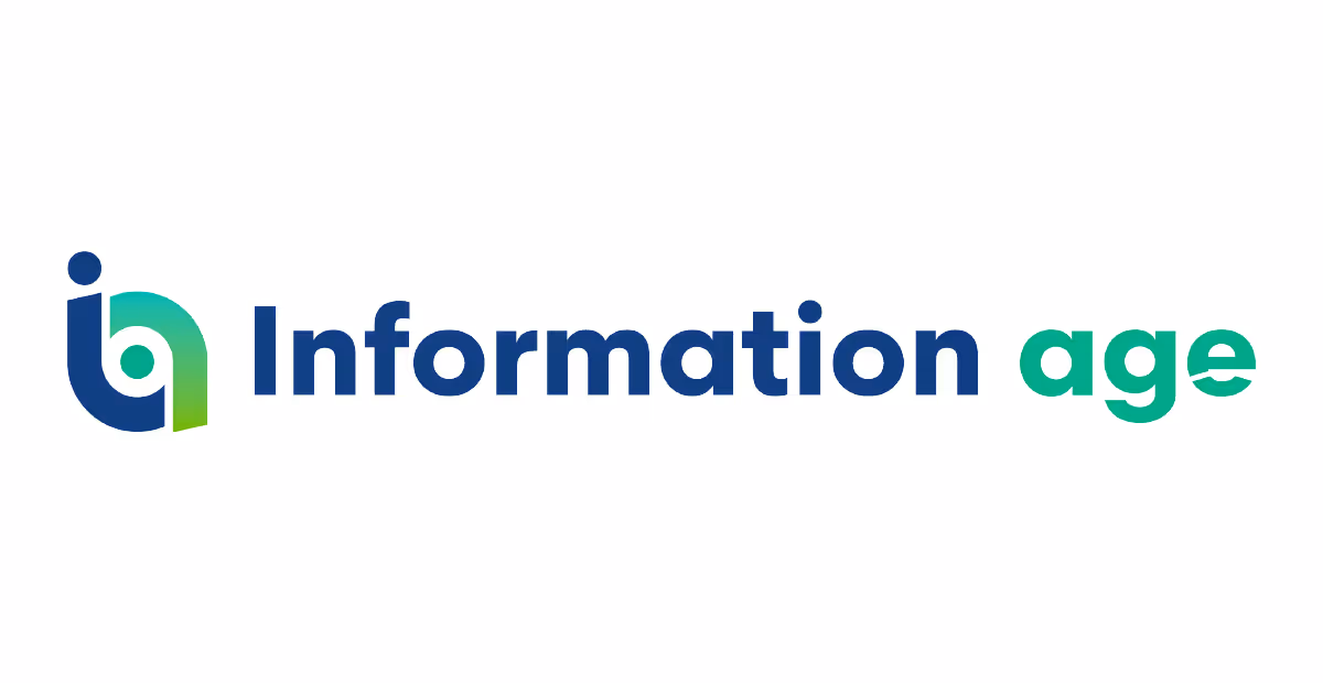 Information Age logo featuring a stylized 'ia' icon in blue and green, followed by the text 'Information age' in blue and green letters.
