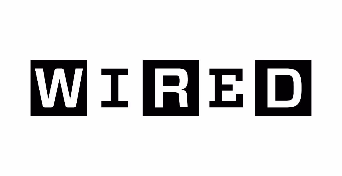 Wired magazine logo in black and white.