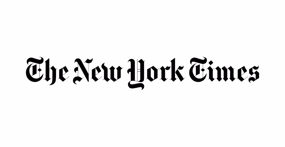 The New York Times logo in black text on a white background.
