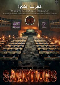 Two AI-generated images published by Al-Azaim Foundation, used to disseminate ISIS ideology concerning the West, explicitly feature threats of terrorist attacks in the United States.