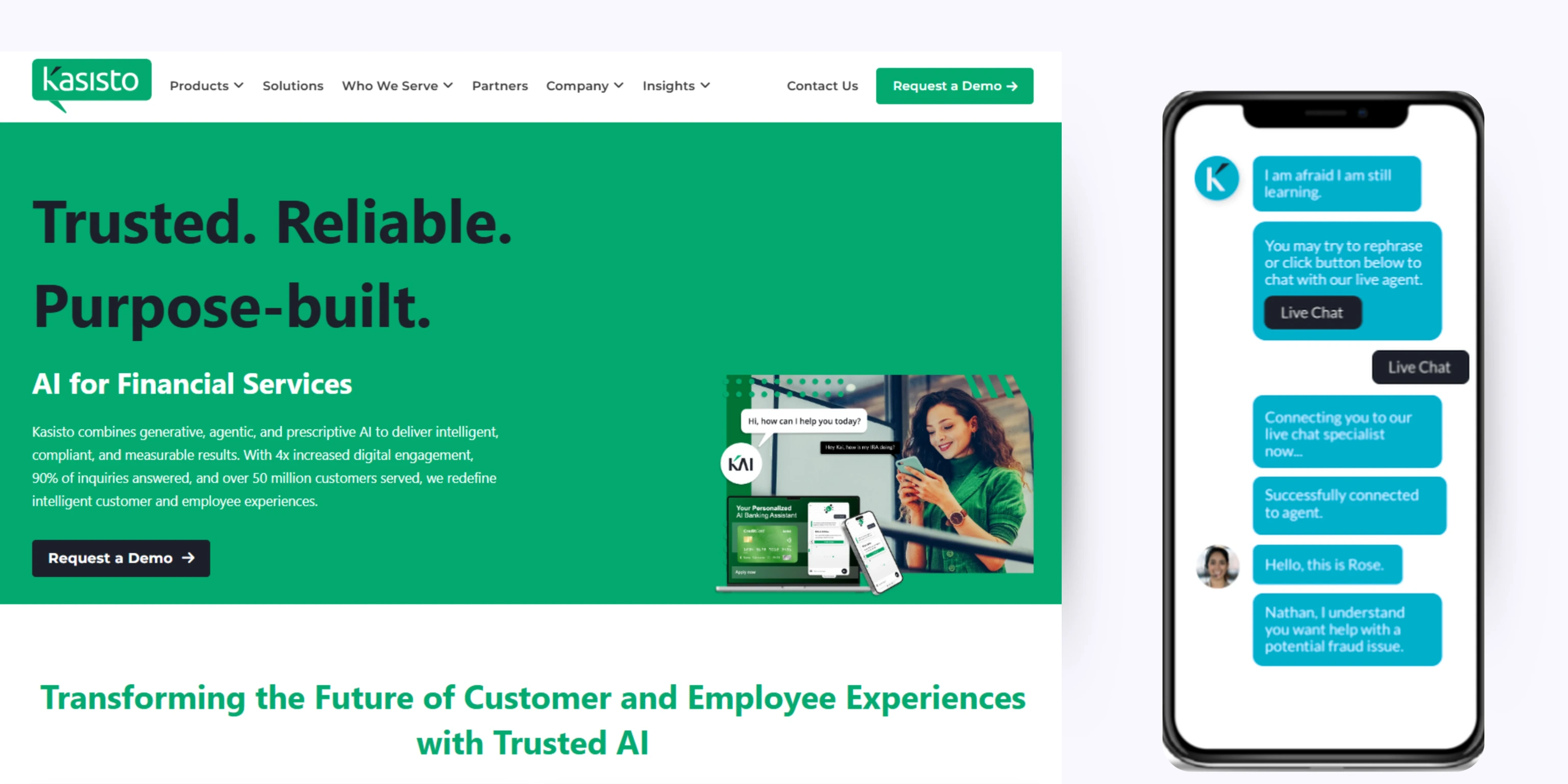 home page of Kasisto