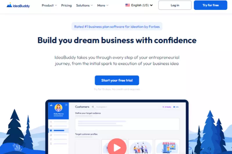 home page of IdeaBuddy