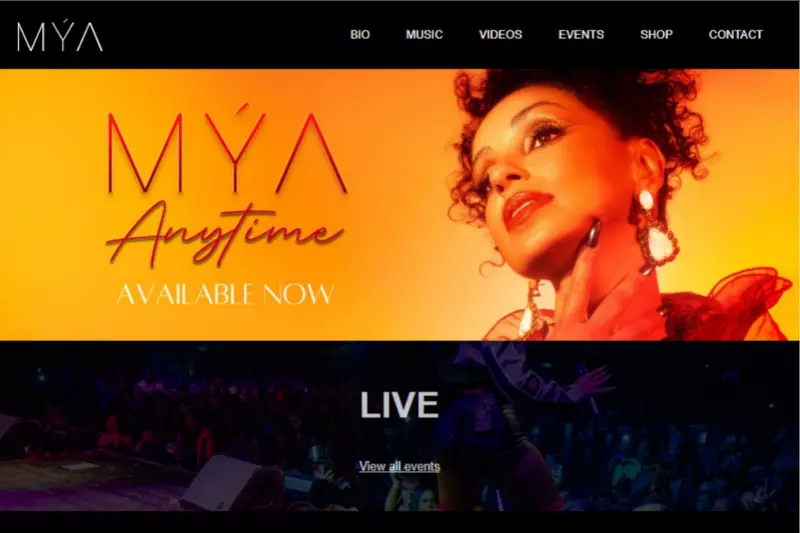 home page of Mya