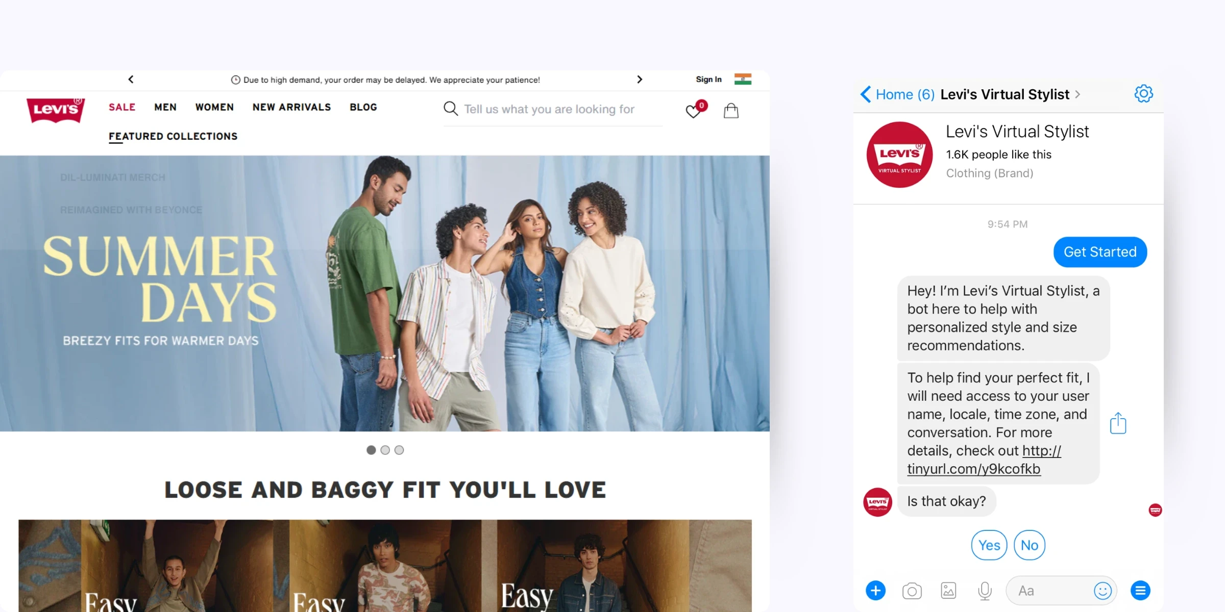 Levi’s (Virtual Stylist Chatbot)