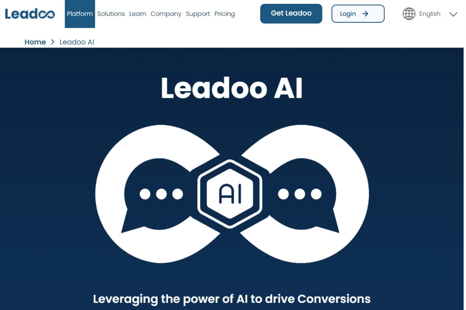 home page of Leadoo AI