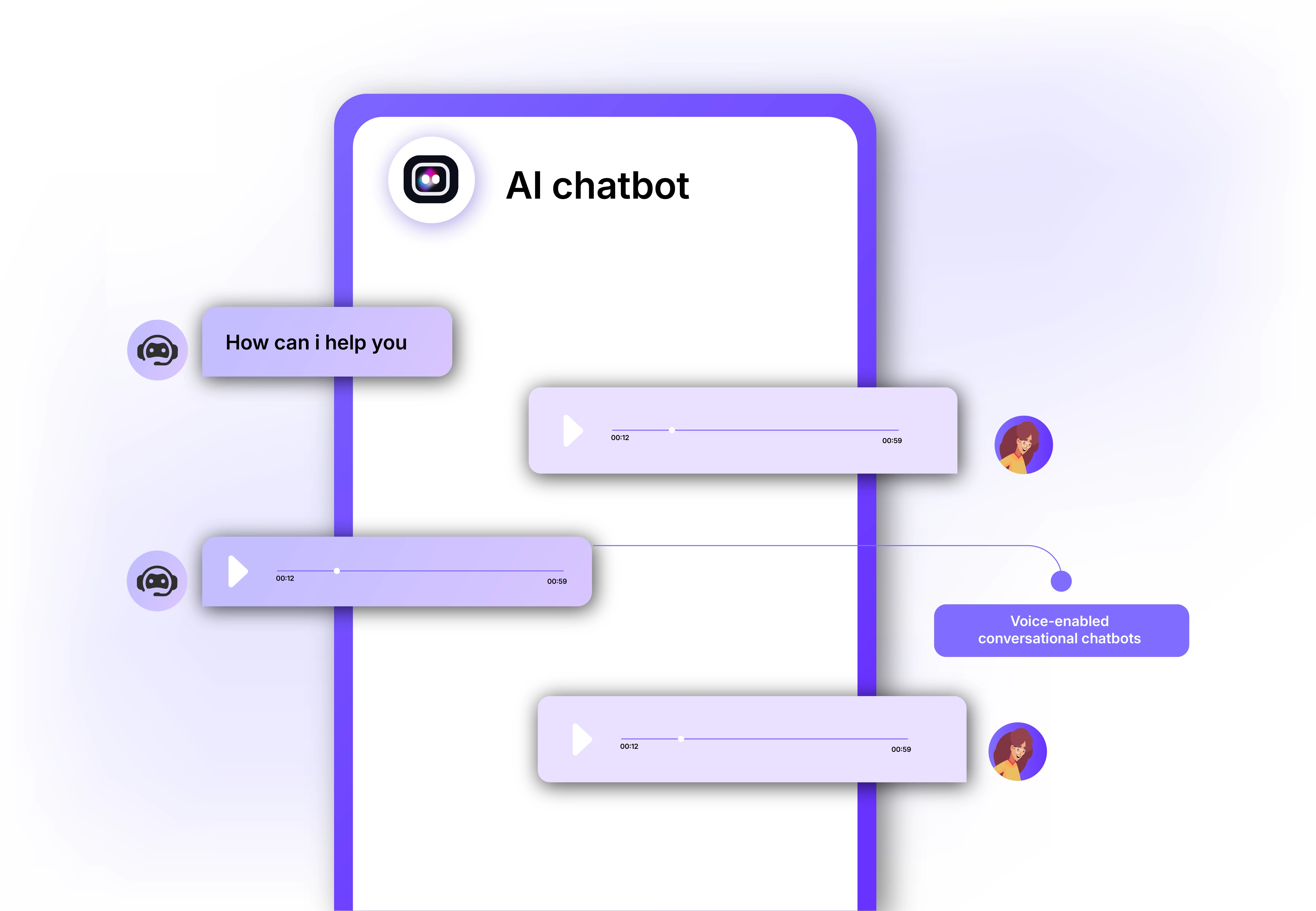 Voice-enabled conversational chatbots