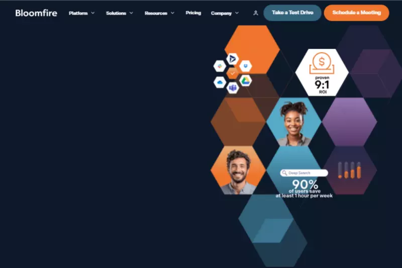 home page of Bloomfire