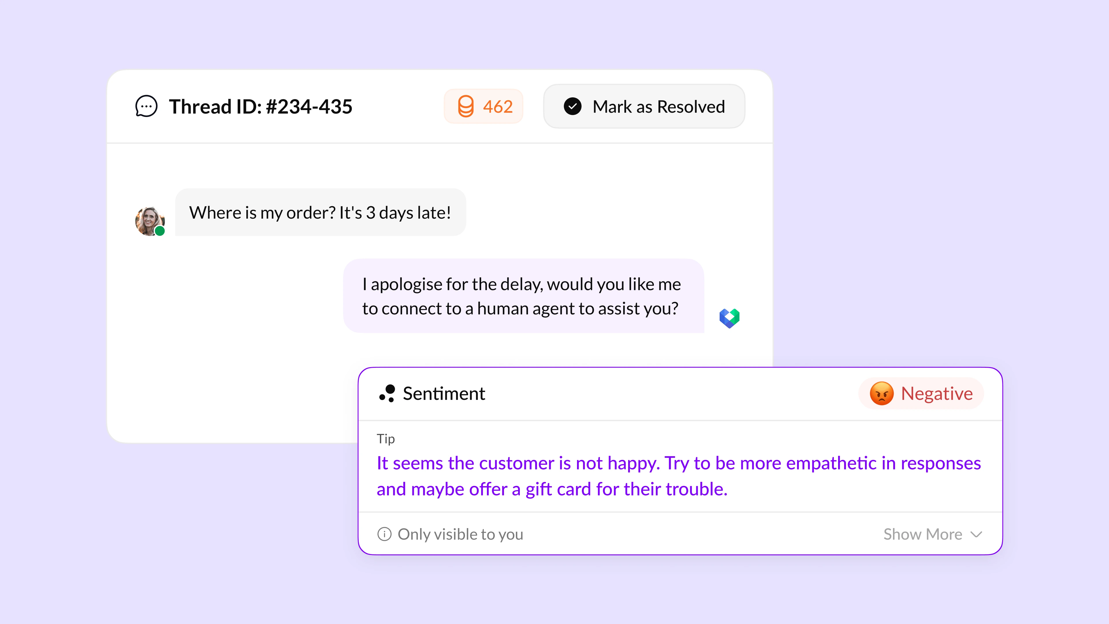 Built-in tips for better conversations