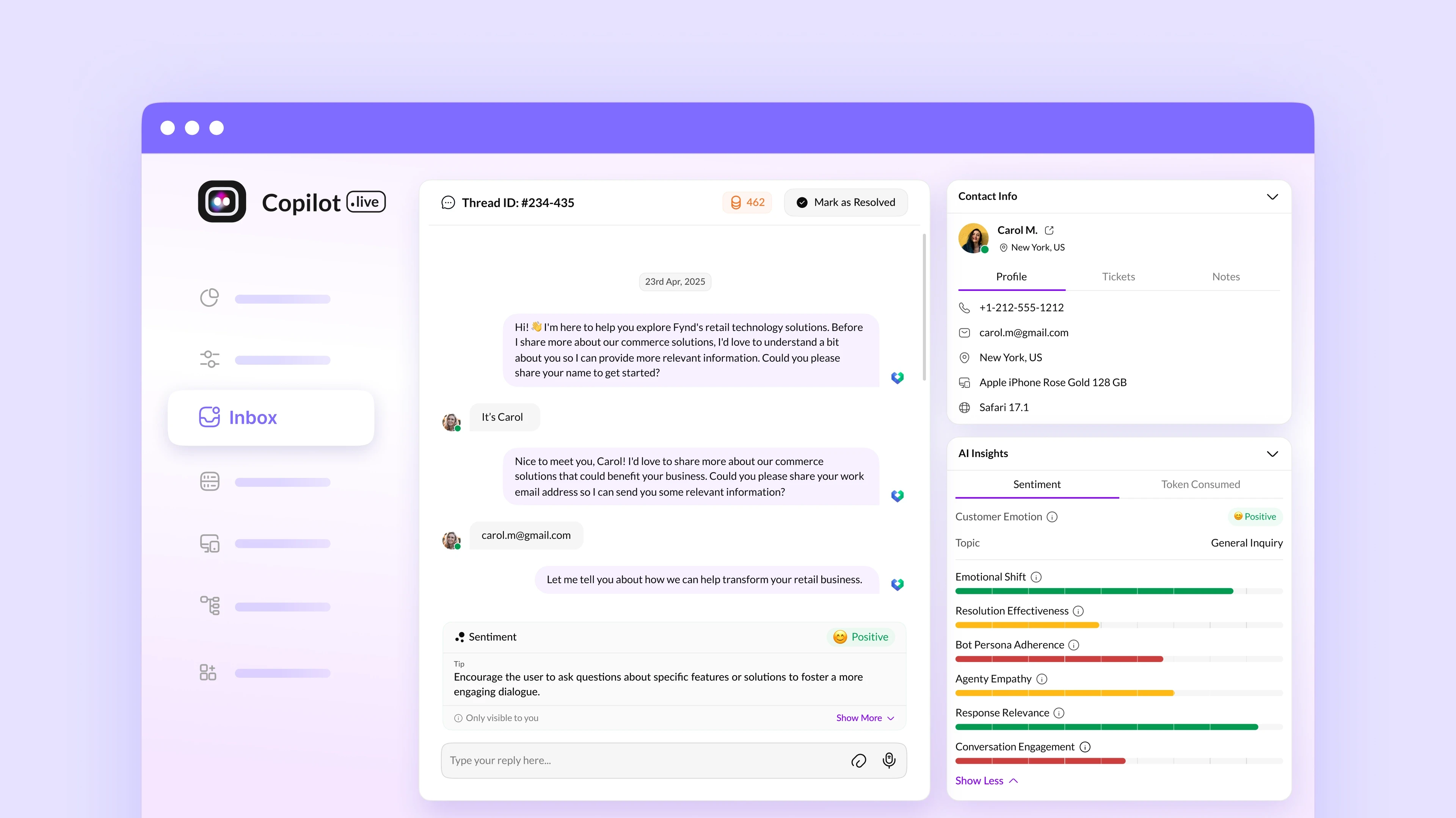 About Sentiment Analysis in Copilot.live