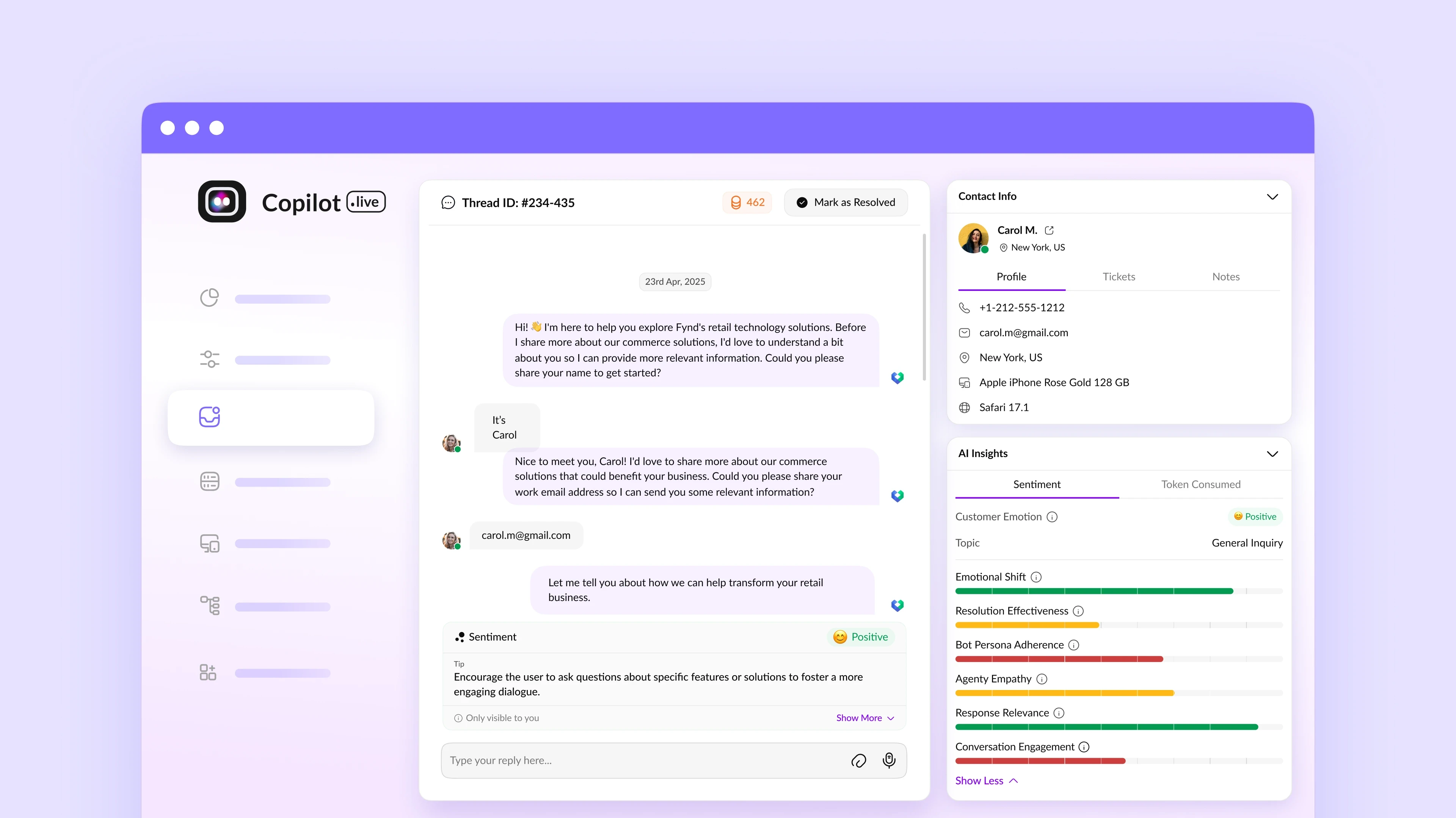 Make use of sentiment analysis