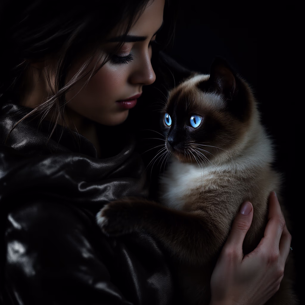 [headshot] image of a customer interacting with their pet (for a pet store)