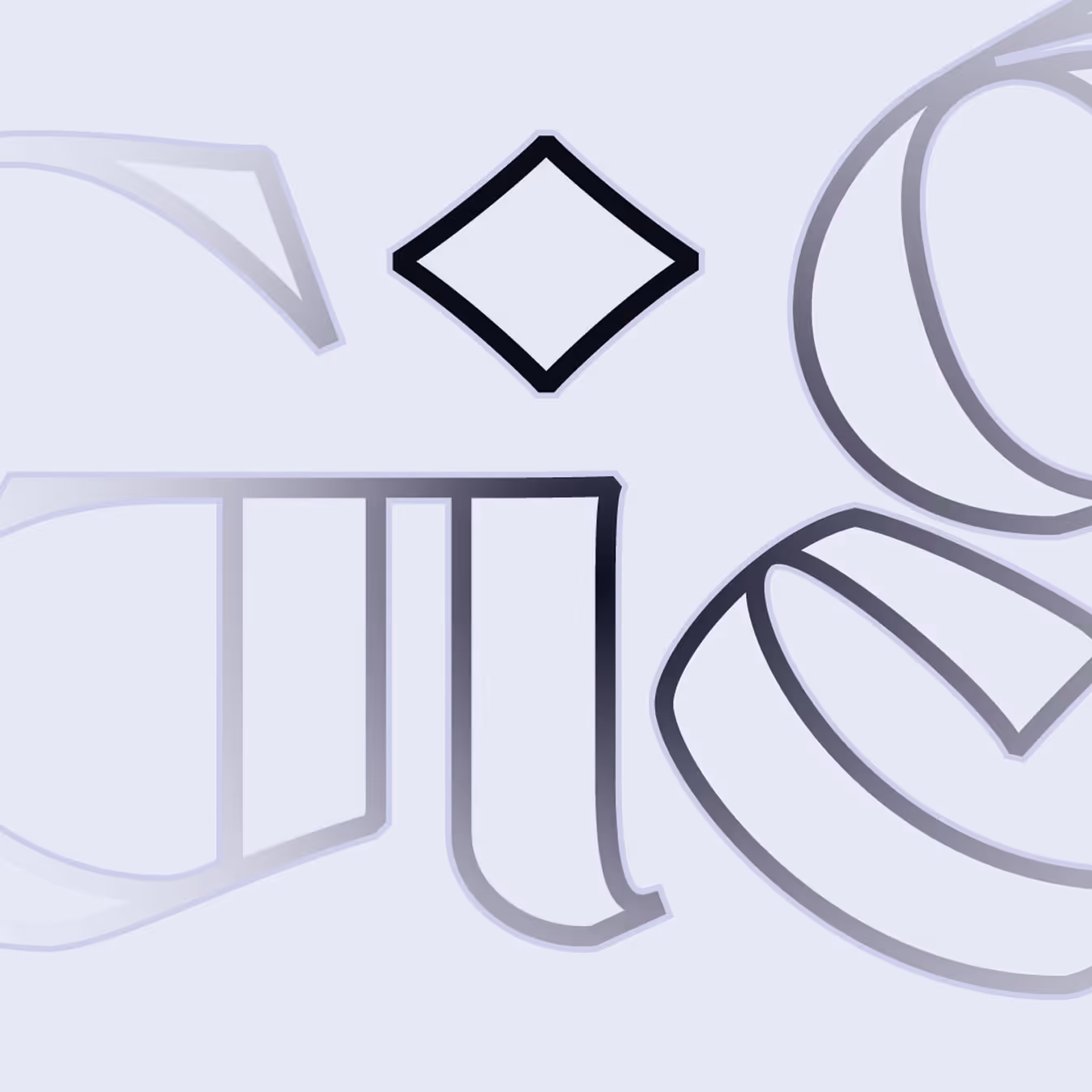 Dot above the letter I used as the basis for a decorative pattern in the Giger Ink visual identity