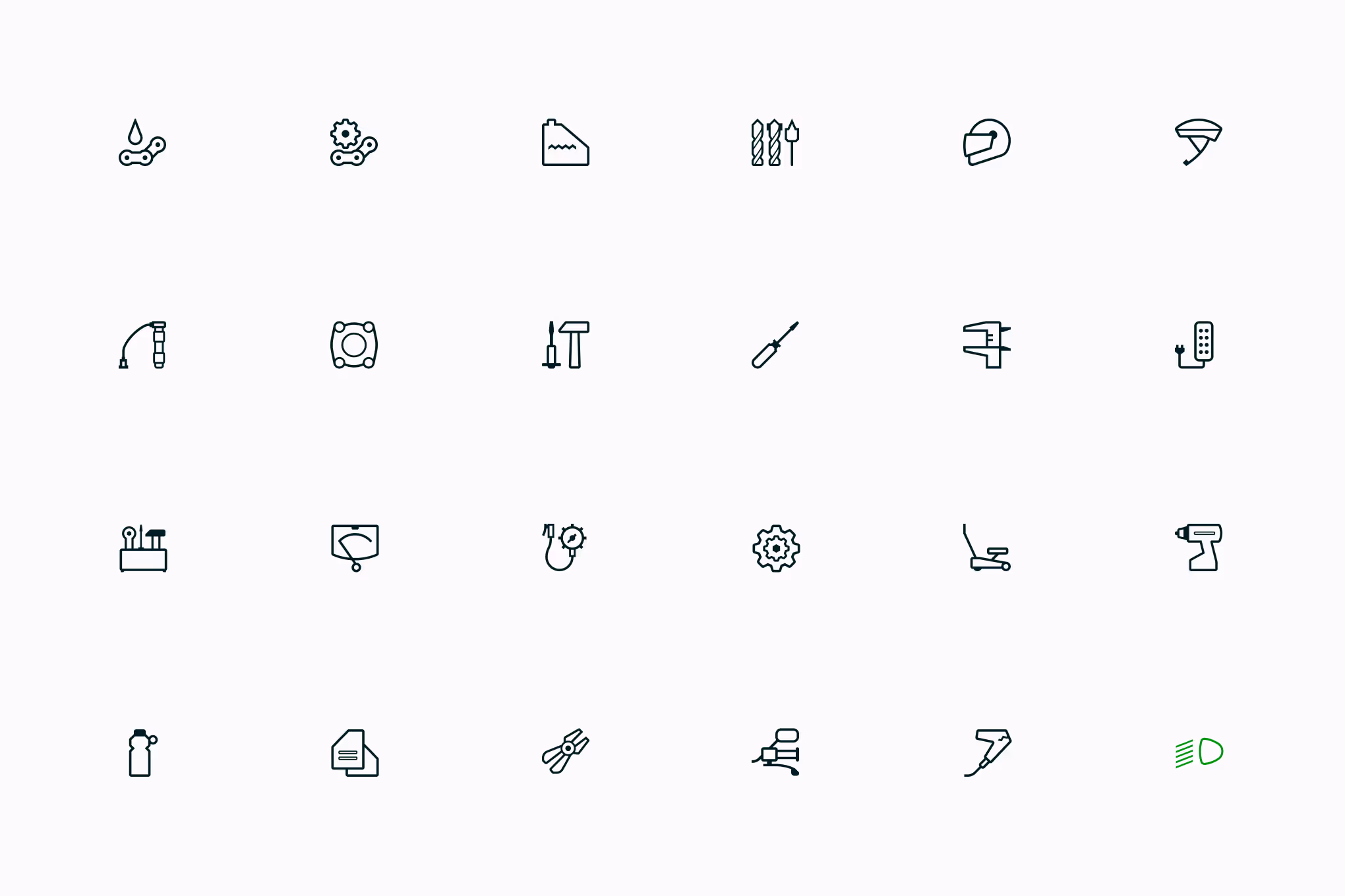Auto-części pictogram set