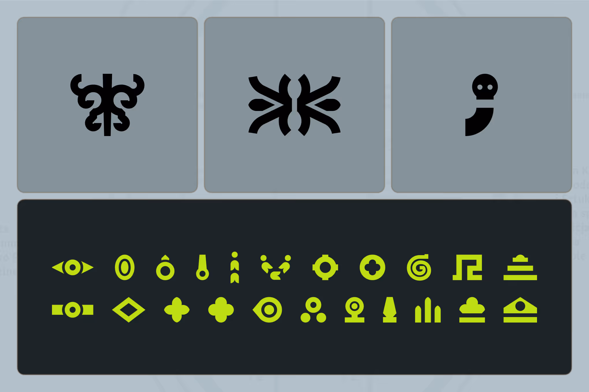 Paczków pictogram set: icons derived from local architectural details