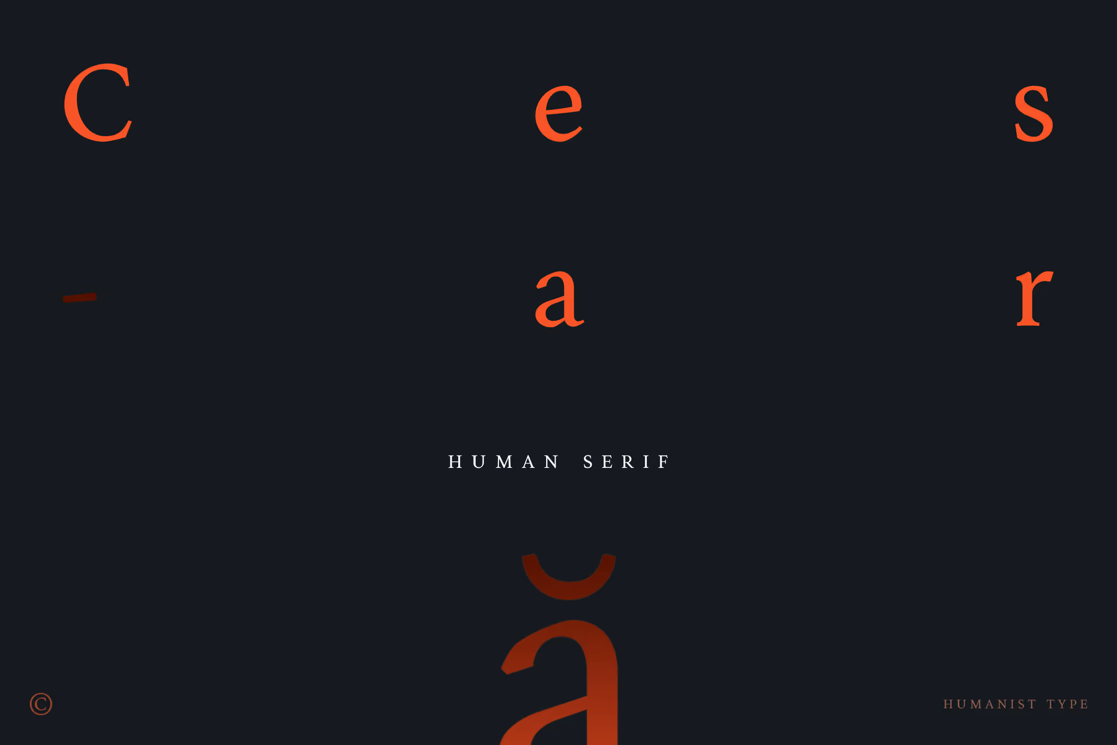 CESAR typeface — cover