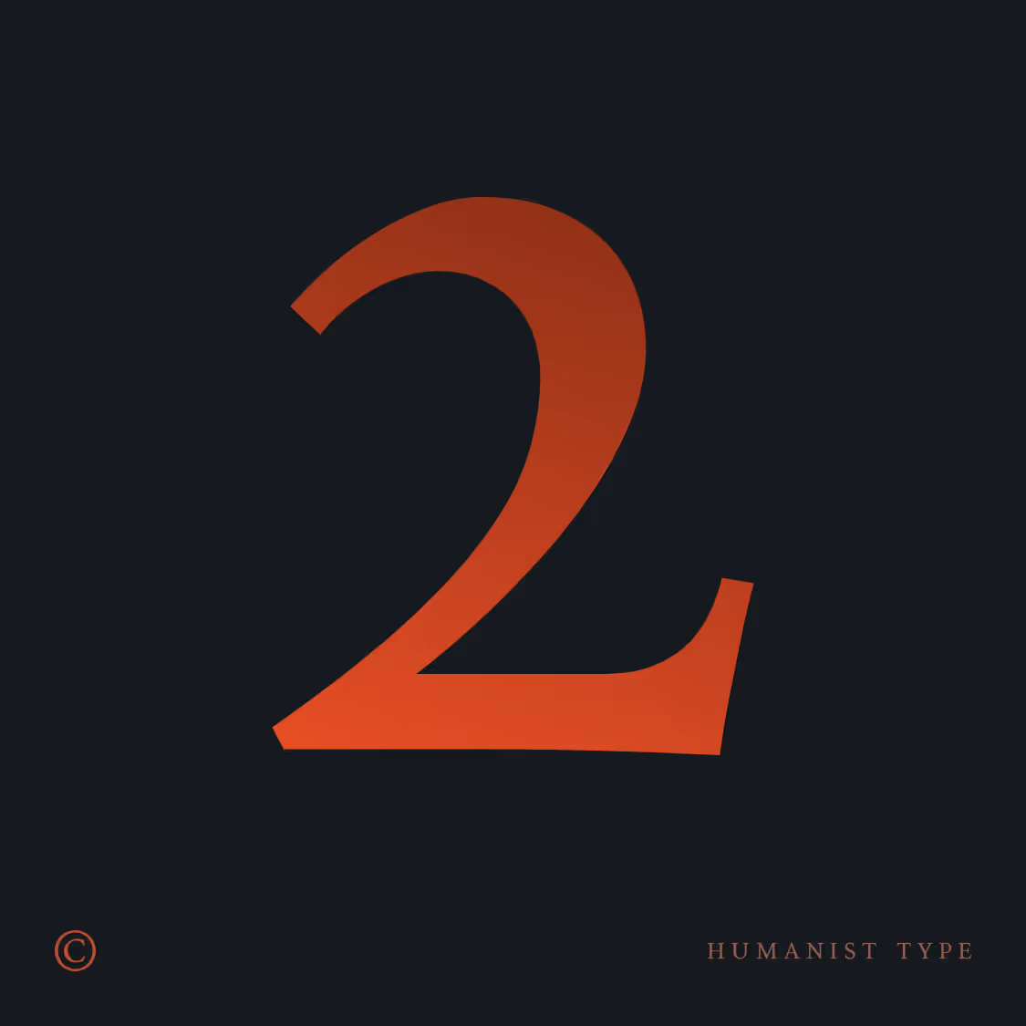 CESAR typeface — old style figure two