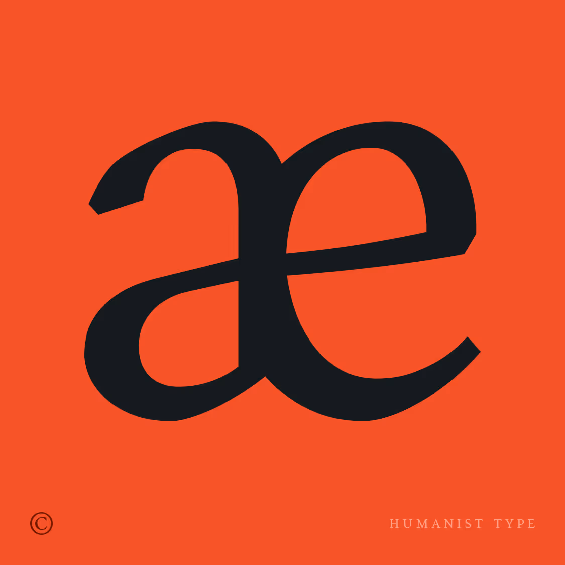CESAR typeface — ae ligature