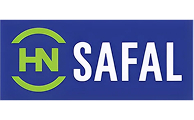 HN Safal logo with green and white text on a blue background.