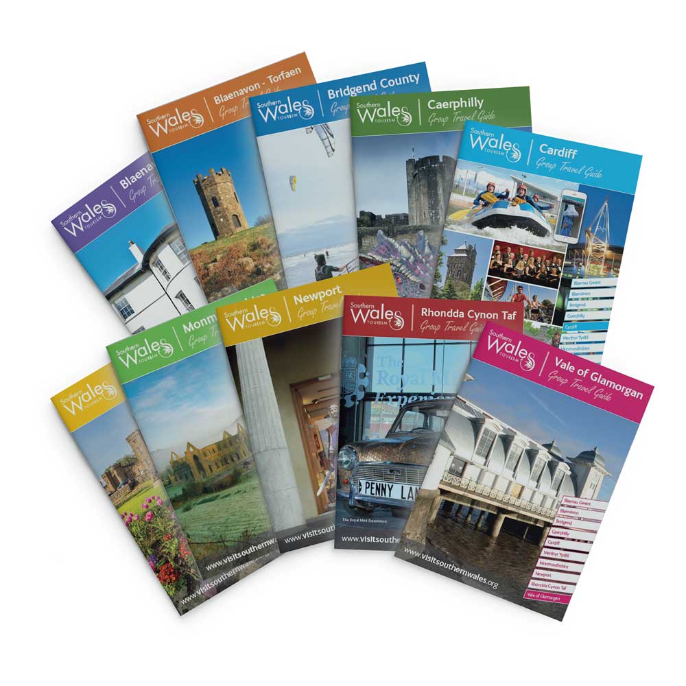 A spread of visitor guides