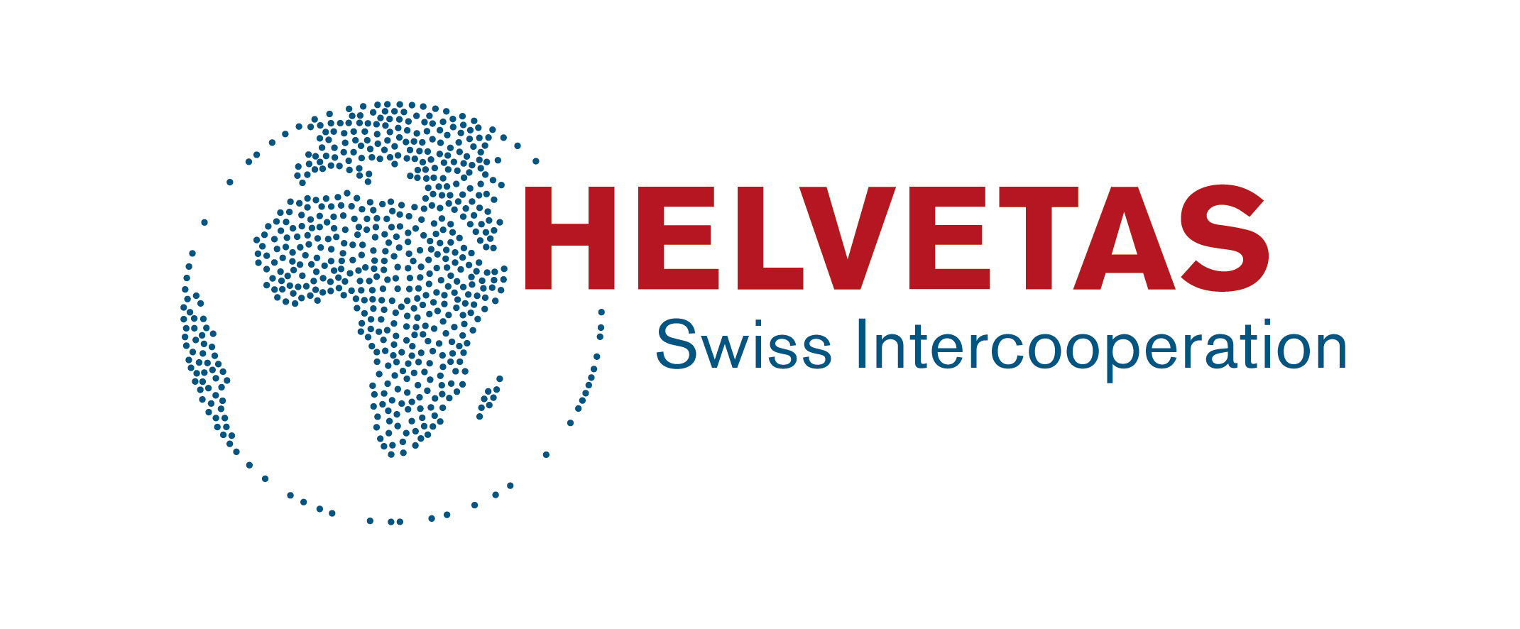 HELVETAS logo with a dotted globe showing Africa and the text Swiss Intercooperation.