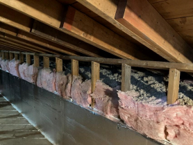 Insulation work at St. John's Episcopal Church