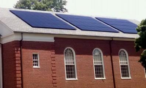 Eliot Church rooftop solar installation