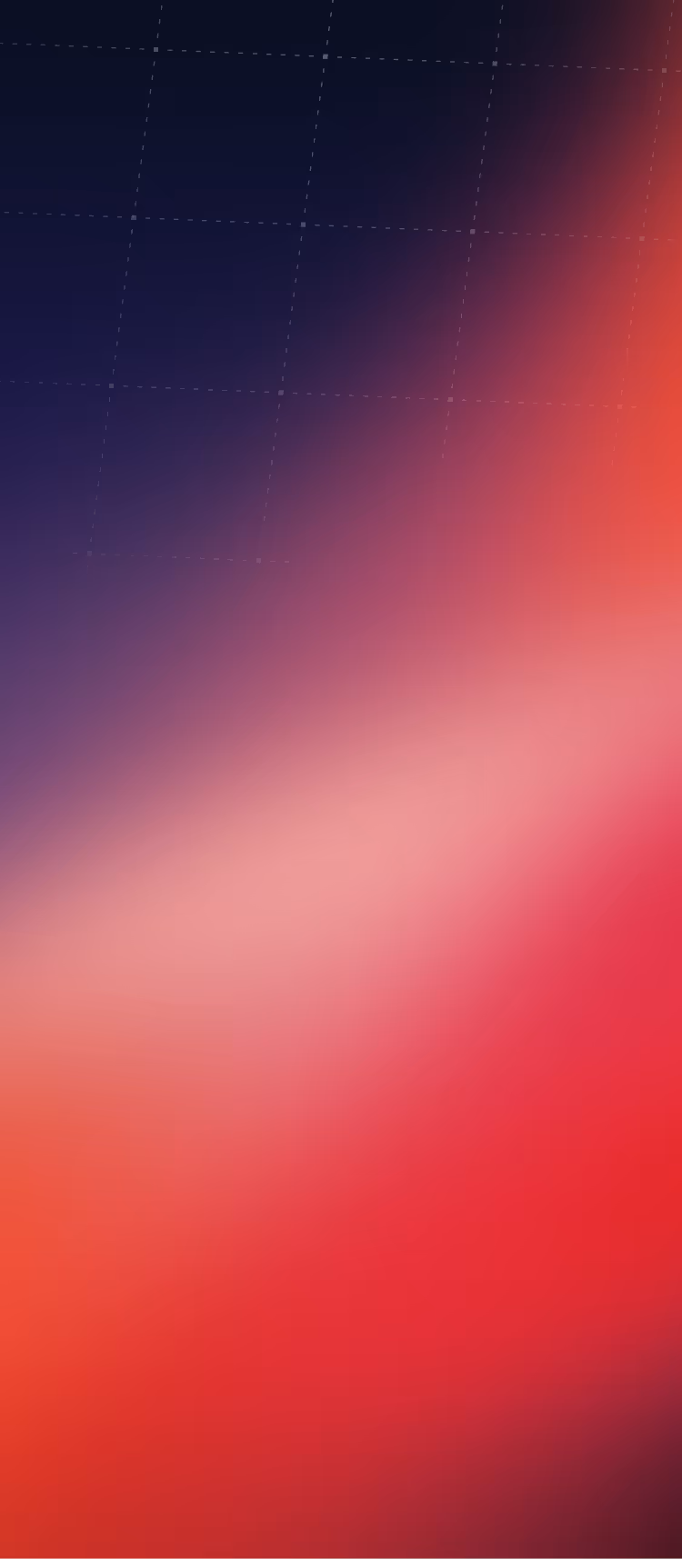 Gradient background blending dark blue on the left into pink and red on the right with a subtle dotted grid overlay.