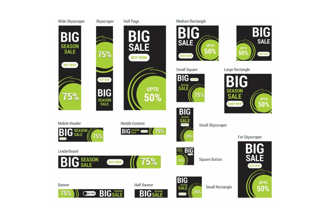 Different display banner sizes